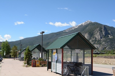ON the northside of Frisco is the transit center where the free Summit Stage departs for Breckenridg,e Copper Mountain and Keystone