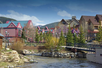 trails end condos are located a block from the south end of downtown breckenridge colorado pictured here
